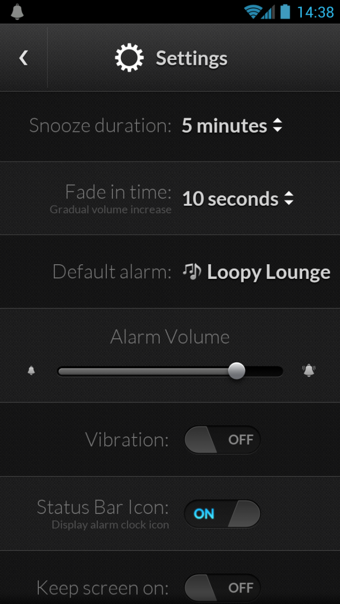 android alarm clock sounds bad
